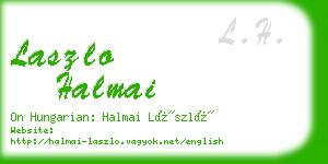 laszlo halmai business card